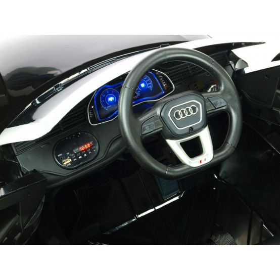 Audi Q8 elektrické autíčko s 2.4G dálkovým ovládáním a stylovým LED osvětlením, ČERNÉ LAKOVANÉ